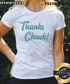 Mark Hamill thanks Chuck on a stylish ladies tee, featuring a vibrant design perfect for fans and collectors.