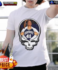 Alt Text: Official Mark Pope Grateful Dead Logo T-Shirt featuring iconic artwork, perfect for fans of the band and vintage style.