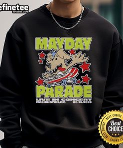Official Mayday Parade live in concert in Washington DC on June 14, 2025, featuring a stylish sweatshirt design.
