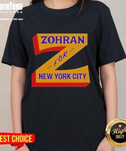 Official Mayor Mamdani 2025 NYC's First Muslim Mayor Ladies Tee showcasing a stylish design celebrating diversity and leadership.