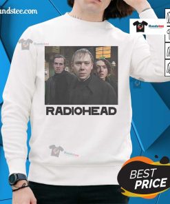 Alt Text: Official McPoyle Head Radio Head Sweatshirt featuring unique design, perfect for fans of quirky apparel.