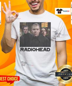 Official McPoyle-Head Radio Head T-Shirt featuring unique design and vibrant colors for fans of the iconic band.