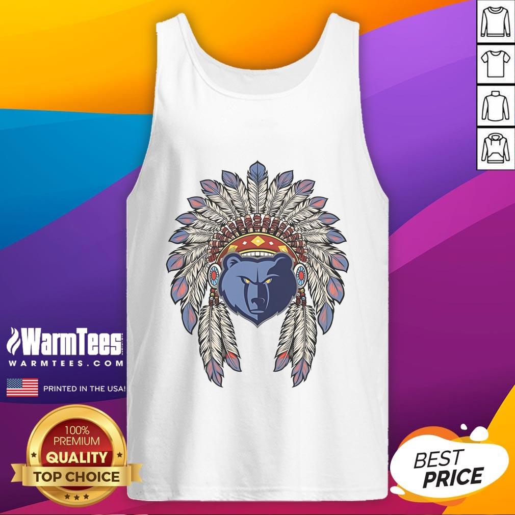 Official Memphis Grizzlies Native American Logo Tank Top Official Memphis Grizzlies Native American logo tank top showcasing team spirit and cultural design.