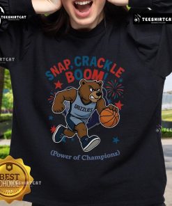 Alt Text: Official Memphis Grizzlies Snap Crackle Boom Independence Day sweatshirt showcasing team spirit and patriotism.