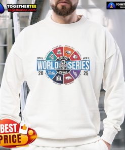 Alt Text: Official Men's College World Series 2025 NCAA Baseball sweatshirt featuring Omaha design for fans and players.