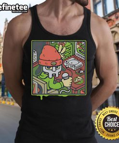 Official MF Doom Parappa The Rapper tank top featuring vibrant graphics of MF Doom and Parappa, perfect for hip-hop fans.