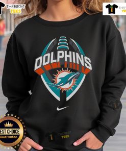 Official Miami Dolphins Nike Icon Legend Sweatshirt in team colors, showcasing logo and stylish design for fans.