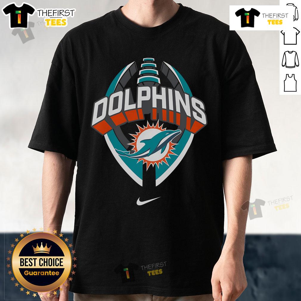 Official Miami Dolphins Nike Icon Legend T Shirt Official Miami Dolphins Nike Icon Legend T-Shirt featuring team colors and logo, perfect for NFL fans and game day wear.