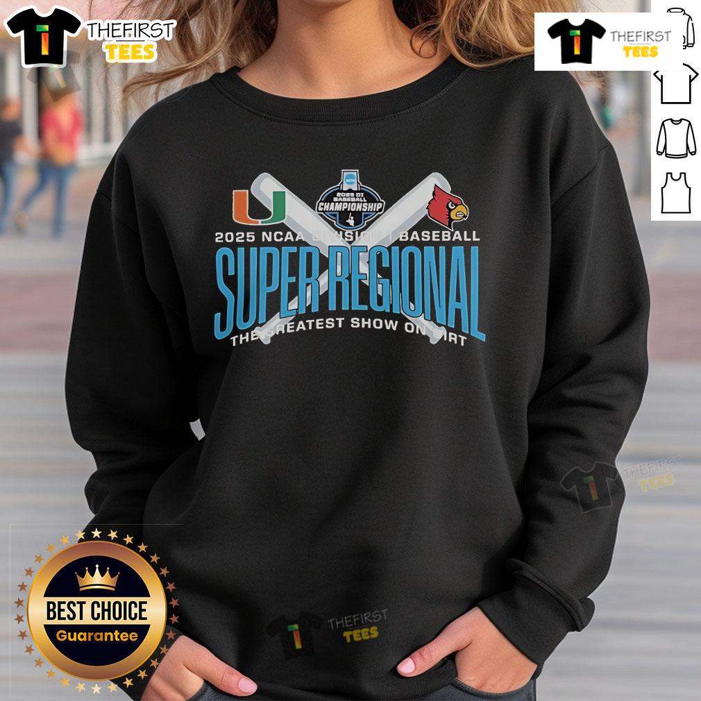 Official Miami Hurricanes Vs Coastal Carolina 2025 NCAA Baseball Super Regional Sweatshirt Official Miami Hurricanes vs Coastal Carolina 2025 NCAA Baseball Super Regional sweatshirt featuring team logos.