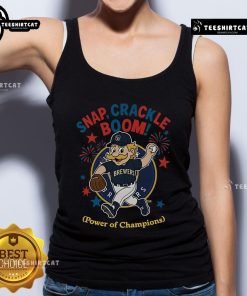 Official Milwaukee Brewers Snap Crackle Boom tank top for Independence Day, showcasing team spirit and patriotic design.
