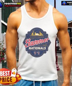 Official Milwaukee Wisconsin Summer Nationals 2025 logo tank top featuring a vibrant design for summer events.