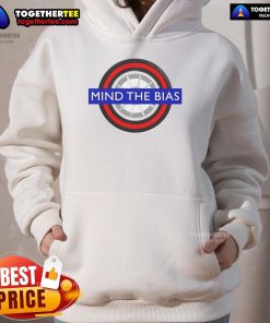 Official Mind The Bias Logo Hoodie featuring a stylish design and comfortable fit, perfect for casual wear.
