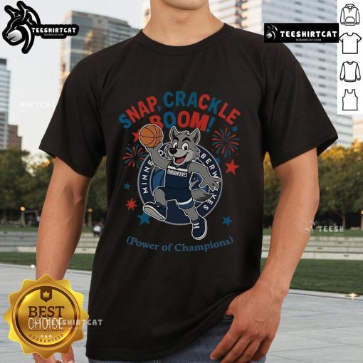 Official Minnesota Timberwolves Snap Crackle Boom Independence Day T-Shirt featuring vibrant design and team logo.