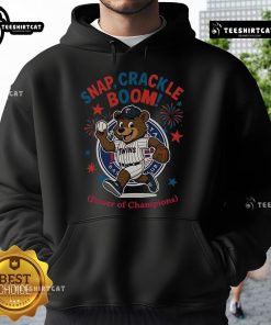 Official Minnesota Twins Snap Crackle Boom hoodie for Independence Day, featuring vibrant team colors and champion spirit.