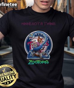 Official Minnesota Twins Zootopia 2 T-Shirt featuring vibrant graphics and team logo for fans of all ages.