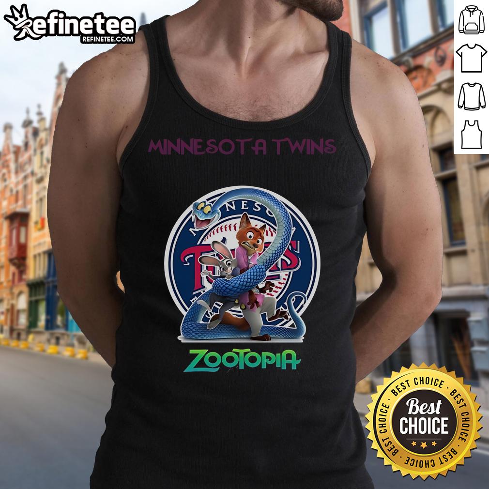 Official Minnesota Twins Zootopia 2 Tank Top Alt Text: Official Minnesota Twins Zootopia 2 tank top featuring vibrant graphics and a comfortable fit for fans and fashion lovers.