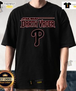 Official MLB Mix Star Wars Darth Vader Philadelphia Phillies 2025 baseball t-shirt featuring a unique design and vibrant colors.