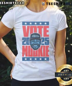 Official Mookie Betts 2025 Vote Ladies Tee featuring a stylish design perfect for baseball fans and supporters.