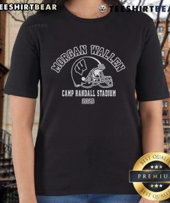 Alt Text: Official Morgan Wallen Camp Randall Stadium 2025 Ladies Tee featuring stylish design and vibrant colors for fans.