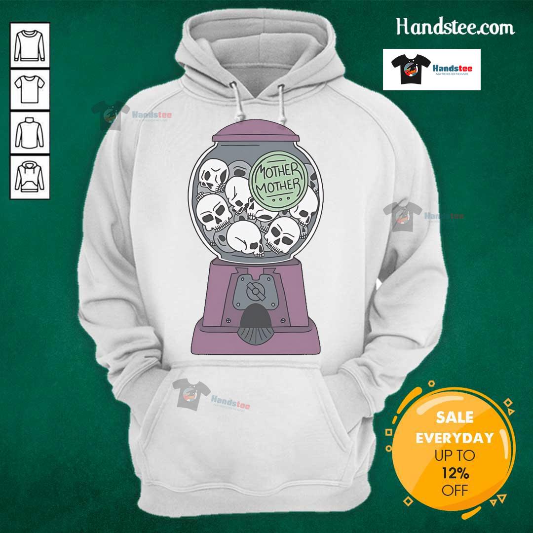 Official Mother Mother Skull Machine Hoodie Alt Text: Official Mother Mother Skull Machine Hoodie featuring a striking skull design, perfect for fans of the band.
