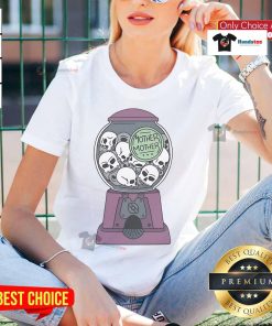 Stylish Official Mother Mother Skull Machine Ladies Tee featuring a unique skull design, perfect for fans of the band.