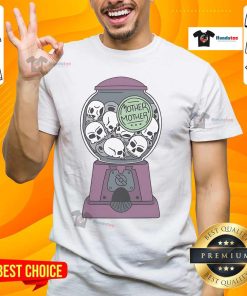 Alt Text: Official Mother Mother Skull Machine T-Shirt featuring a bold graphic design and vibrant colors, perfect for fans.
