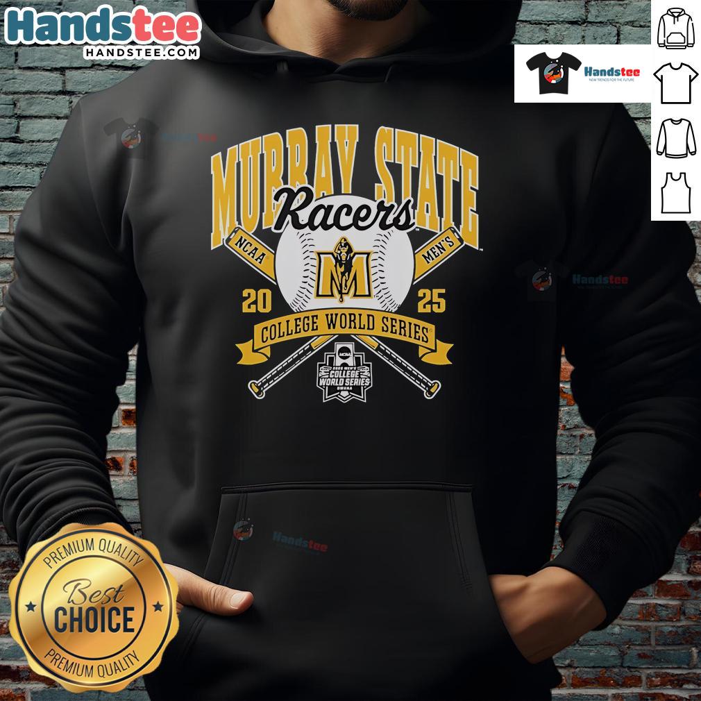 Official Murray State Racers 2025 College World Series Hoodie Alt Text: Official Murray State Racers 2025 College World Series hoodie in navy blue, featuring team logo and stylish design.