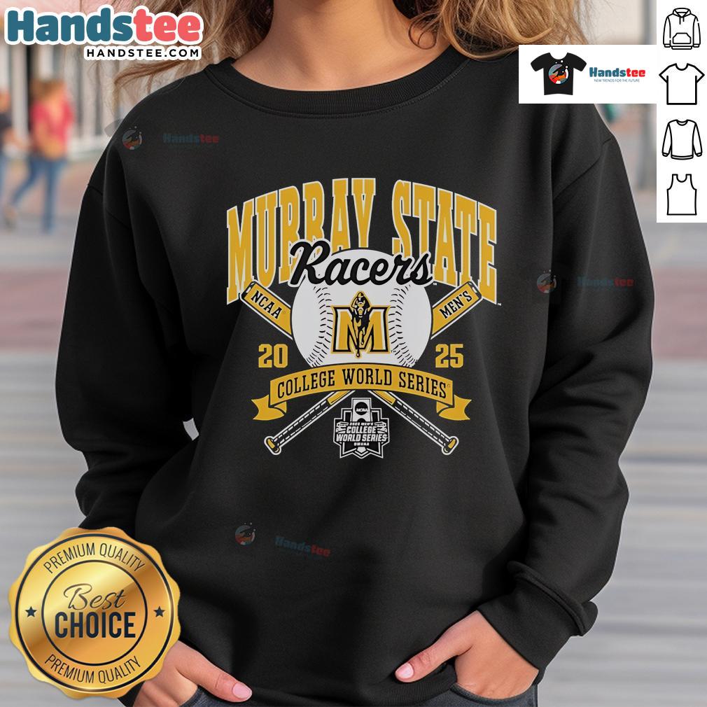 Official Murray State Racers 2025 College World Series Sweatshirt Official Murray State Racers 2025 College World Series sweatshirt in blue, showcasing team spirit and style.
