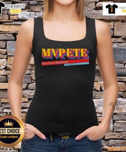 Pete Crow-Armstrong wearing an Official MVPETE centerfield tank top, showcasing style and team spirit.