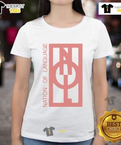 Alt Text: Official Nation of Language dance called Memory logo on a stylish ladies tee, perfect for fans and dancers.