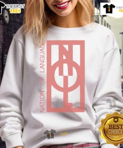 Official Nation of Language dance called Memory logo sweatshirt featuring vibrant design for music fans and apparel enthusiasts.