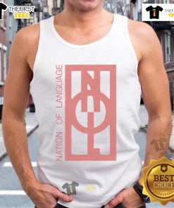 Alt Text: Official Nation of Language Dance Called Memory logo tank top featuring vibrant design and unique branding.