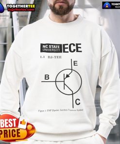 Official NC State University ECE sweatshirt featuring the university logo and vibrant red color, perfect for fans.