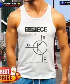 Official NC State University ECE tank top featuring the school's logo in red and white, perfect for fans and students.