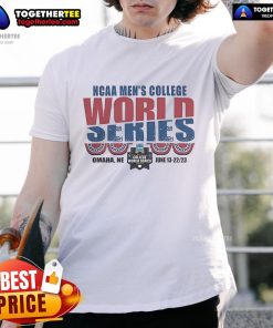 Alt Text: Official NCAA Men's College World Series 2025 75th Anniversary Omaha T-Shirt featuring vibrant graphics and team logos.