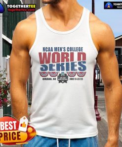 Official NCAA Men's College World Series 2025 tank top celebrating the 75th anniversary in Omaha, stylish and comfortable.