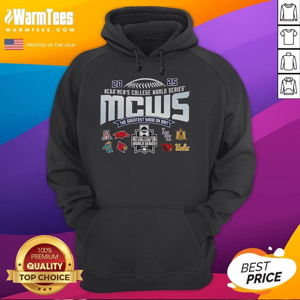 Official Ncaa Men'S College World Series Mcws 2025 Hoodie Official NCAA Men's College World Series MCWS 2025 hoodie featuring team colors and logo for fans and players.