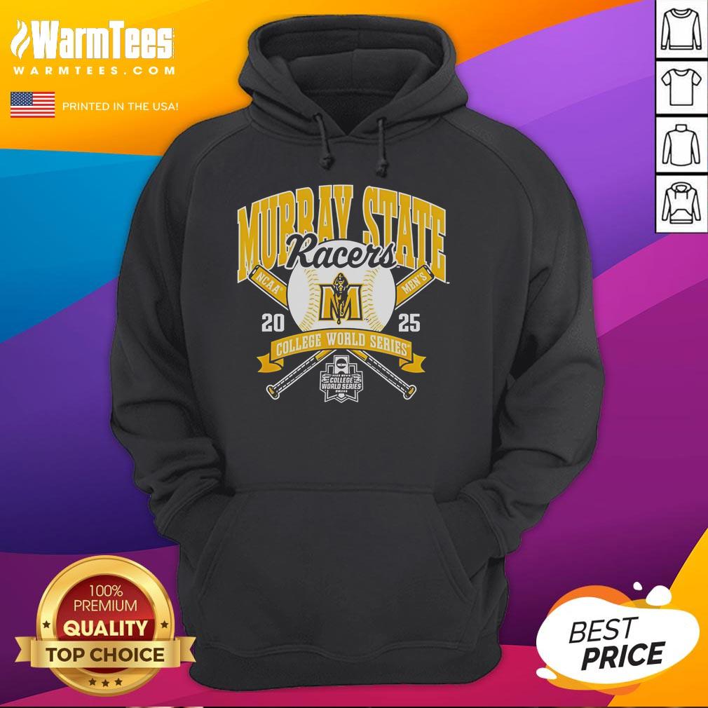 Official Ncaa Murray State Racers College World Series 2025 Baseball Hoodie Alt Text: Official NCAA Murray State Racers College World Series 2025 baseball hoodie featuring logo and team colors.