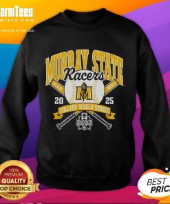 Official NCAA Murray State Racers College World Series 2025 Baseball Sweatshirt in blue with team logo and design.