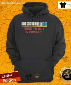 Alt Text: Official Neck Deep Need to Buy a Vowel hoodie featuring bold graphic design and a comfortable fit, perfect for fans.