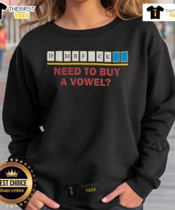 Official Neck Deep 'Need to Buy a Vowel' sweatshirt in black, featuring logo and vibrant graphics for music fans.