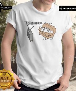 Official Neighborhood Nh Ss-13 T-Shirt featuring bold graphic design in black and white, perfect for casual wear.