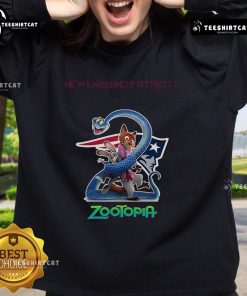 Official New England Patriots Zootopia 2 Sweatshirt featuring vibrant graphics and team colors for fans and collectors.