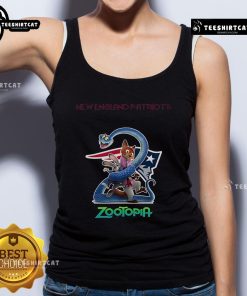 Official New England Patriots Zootopia 2 tank top featuring vibrant graphics and a comfortable fit for fans.