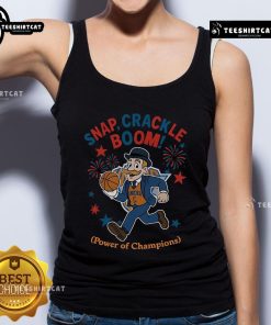 Official New York Knicks Snap Crackle Boom Independence Day tank top showcasing team spirit and patriotic design.