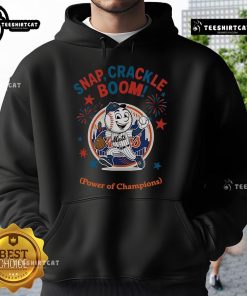 Alt Text: Official New York Mets Snap Crackle Boom hoodie for Independence Day featuring vibrant team colors and logo.