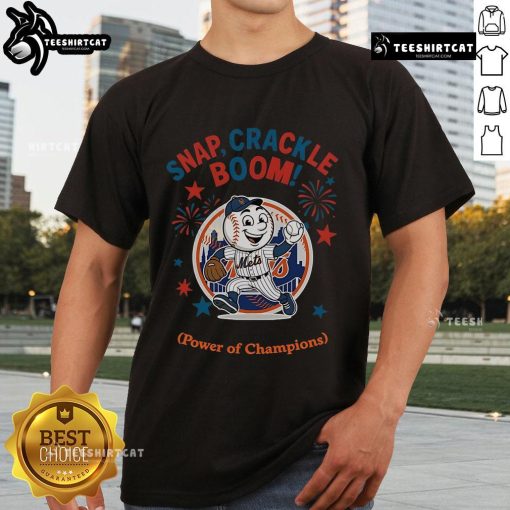 New York Mets Snap Crackle Boom Independence Day T-Shirt featuring vibrant colors and festive design for champions.