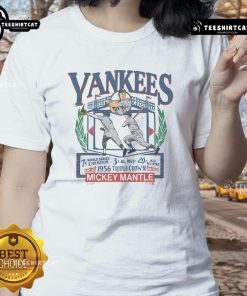 Official New York Yankees Mickey Mantle Awards ladies tee featuring classic design and team logo, perfect for fans.