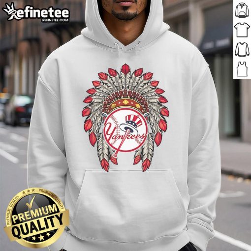 Official New York Yankees Native American Logo Hoodie featuring unique design and vibrant colors for fans and collectors.