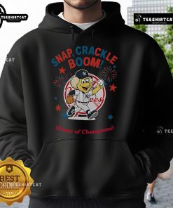 New York Yankees Snap Crackle Boom Hoodie for Independence Day, showcasing team pride and champion spirit.